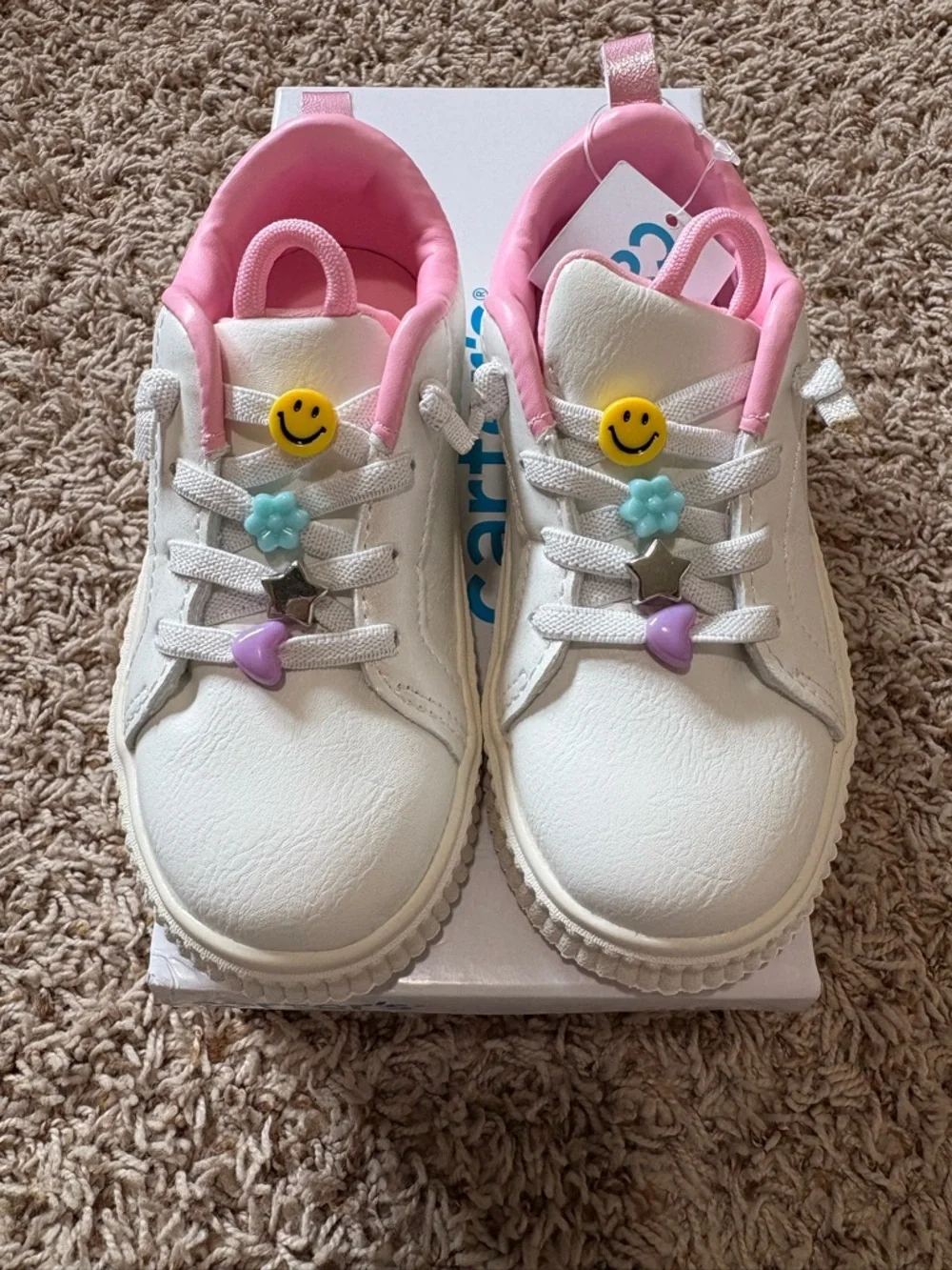 Carter's Charm Casual Sneakers Toddler Girls size 8 NEW IN BOX!!